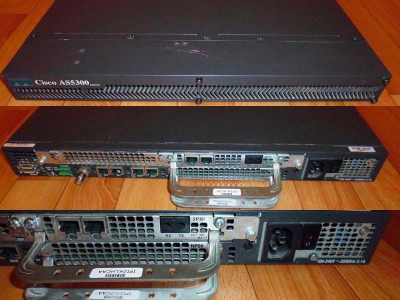 Cisco AS5350 AS535-2E1-60-AC-V - 40 000 руб. Модульный сервер доступа для IP-телефонии на 2 E1 потока (60 VoIP портов).